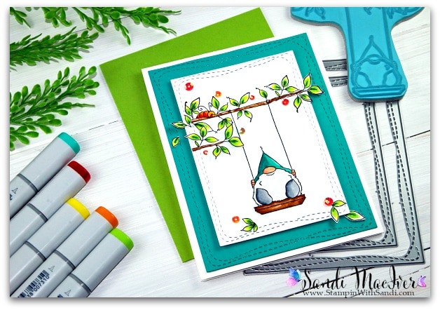 Simon Says Stamp Gnome on a Swing from Stampin with Sandi.com