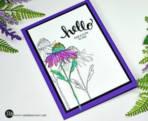 Simple Distress Oxide Watercolor Flower Garden