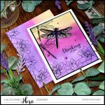 Distress Oxide Ink and Layering Dragonfly