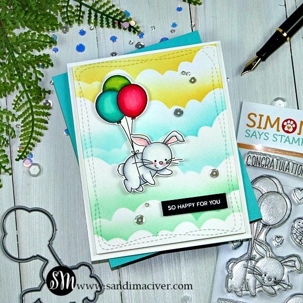 Simon Says Stamp Lifting Hearts Bunny Card