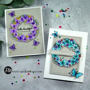 Reverse Confetti Butterfly Wreath - Sandi MacIver - Card making and ...