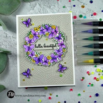 Reverse Confetti Butterfly Wreath - Sandi MacIver - Card making and ...