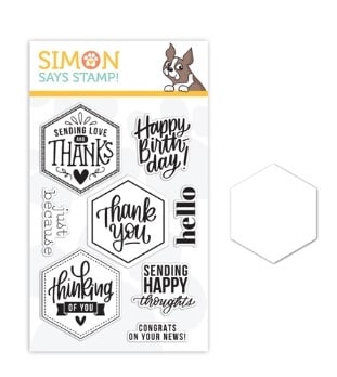 Simon Says Stamp New Release - Crafty Hugs - Hexagon Greetings