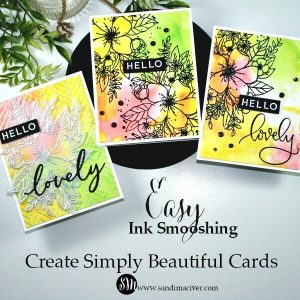 Easy Ink Smooshing 1 with Concord & 9th Hello Lovely