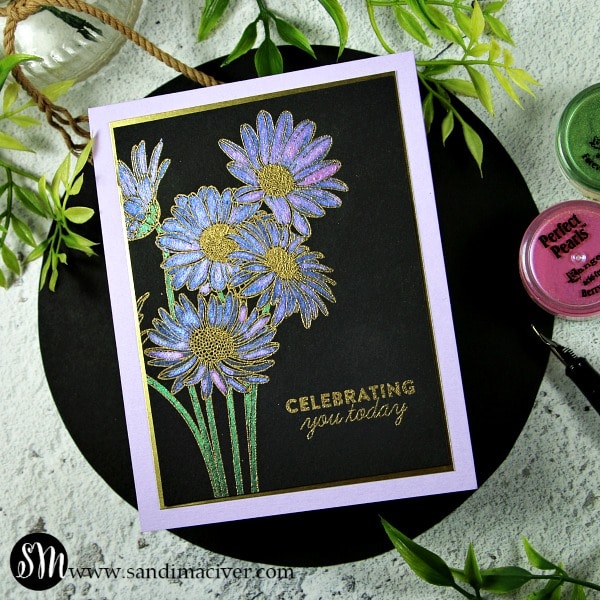 SImon Says Stamp Metallic Daisy Bouquet