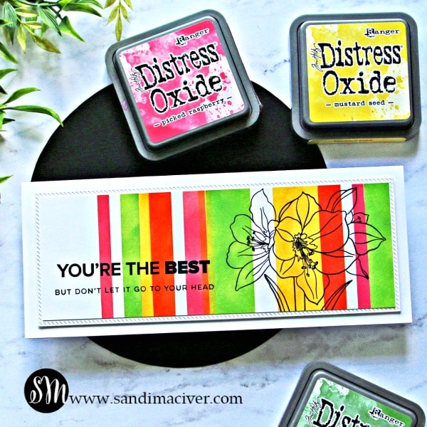NEW VIDEO - Distress Oxide Inks - Blended Stripes