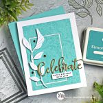 Simon Says Stamp Stamptember Damask Background and Tender Leaves Blue