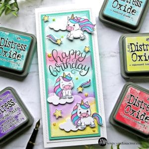 Slimline Card Unicorn Love from Simon Says Stamp