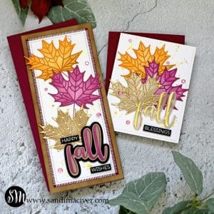 Honey Bee Stamps Maple Leaf Cards
