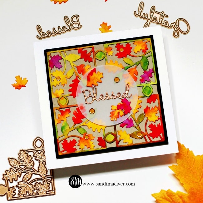 Spellbinders October Small Die of the Month Square Card - Sandi MacIver