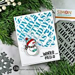 Simon Says Stamp Holiday Words Snowman Christmas Card