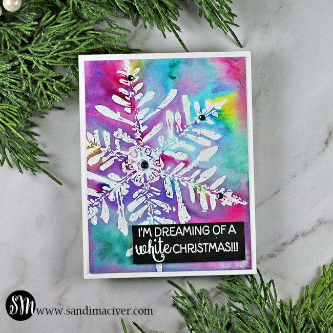 Nuvo Shimmer Powder Snowflake Cards multicolored
