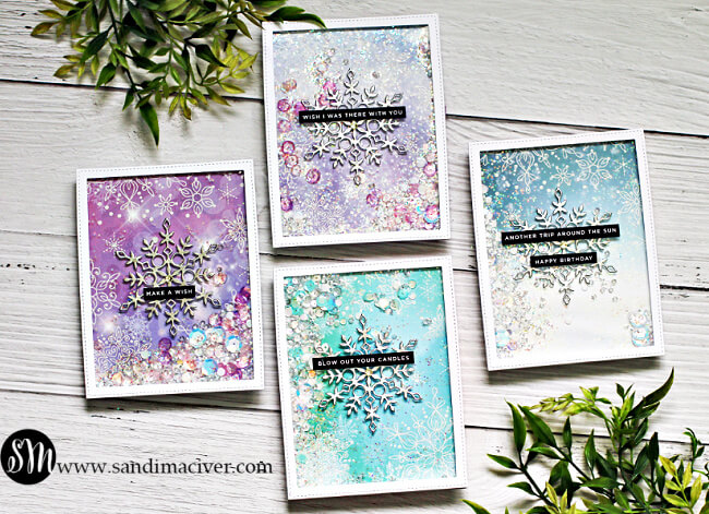 Snowflake Season Shaker Cards