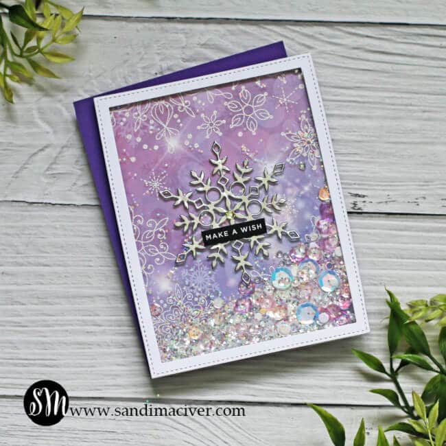 Snowflake Seasons Shaker Card 