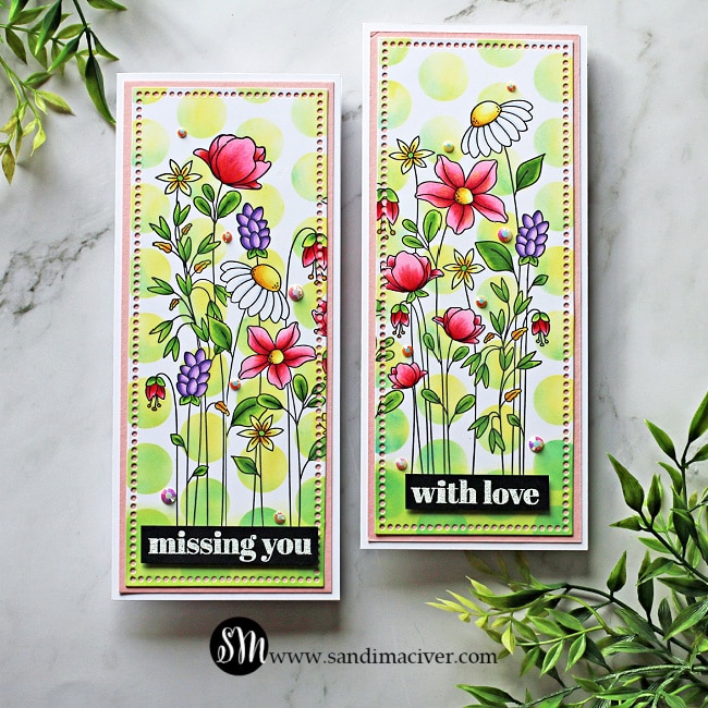 Simon Says Stamp Floral Garden Slimline Cards
