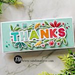 hand stitched thank you card created with the Spellbinders Small Die of the Month Kit