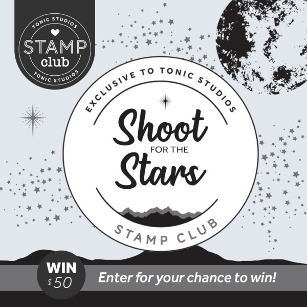 shoot for the stars stamp and die set for card making and papercrafting from Tonic Studios