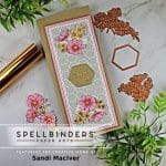 handmade floral slimline card created with cardmaking and die cutting kits from Spellbindes