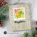 handmade christmas cards using Looking Glass Dies for paper crafting from Hero Arts