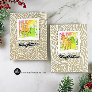 handmade christmas cards using Looking Glass Dies for paper crafting from Hero Arts