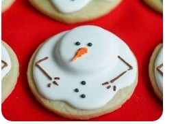 picture of a melted snowman cookie