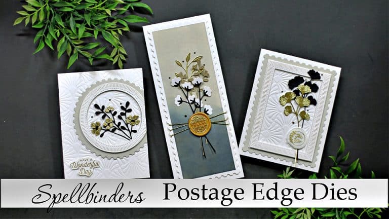 Spellbinders Postage Edge Dies cards