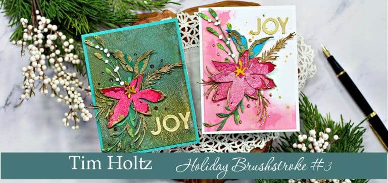 Tim Holtz Holiday Brushstroke Card