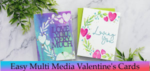 handmade multi media valentine's cards created with new card making products from Simon Says Stamp