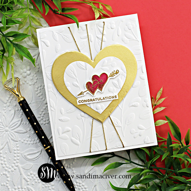 Create a heart-shaped note card with this stamp and die set! - CZ Design