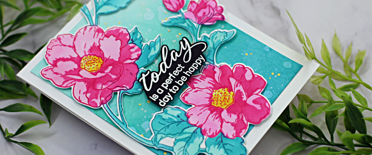 Alex Syberia Designs Spring Garden Stenciled Card