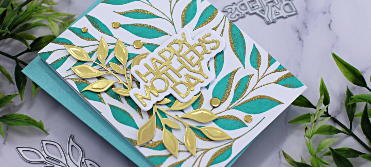 Happy Mother's Day Card with Bold Leaves