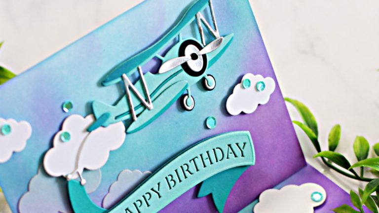 Spellbinders Flyby Greetings Easel Card