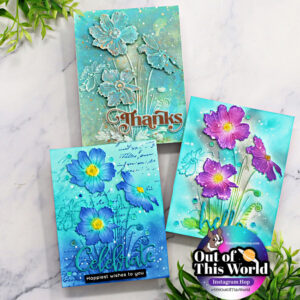 3 hand made multi media cards using new card making supplies from Simon Says Stamp