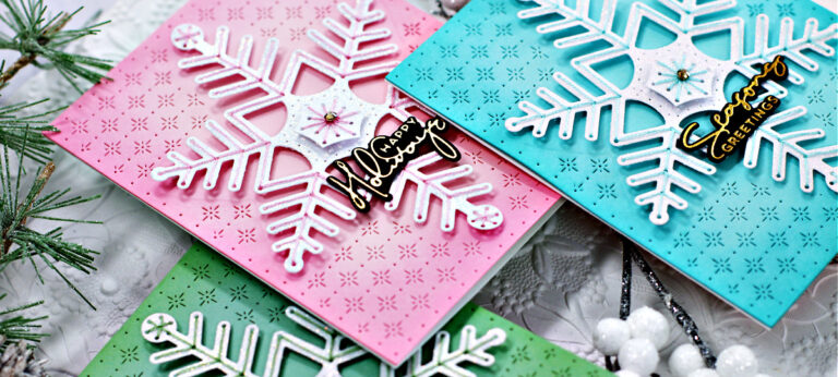Spellbinders Stitched Snowflake Cards