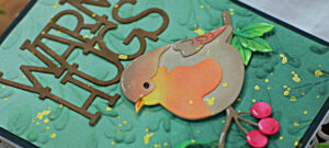 Die Cut Layered Berry Bird Card