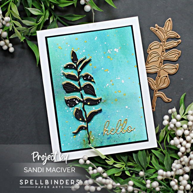 hand made cards with a watercolor background and die cut floral silhouettes created with new card making supplies from Spellbinders