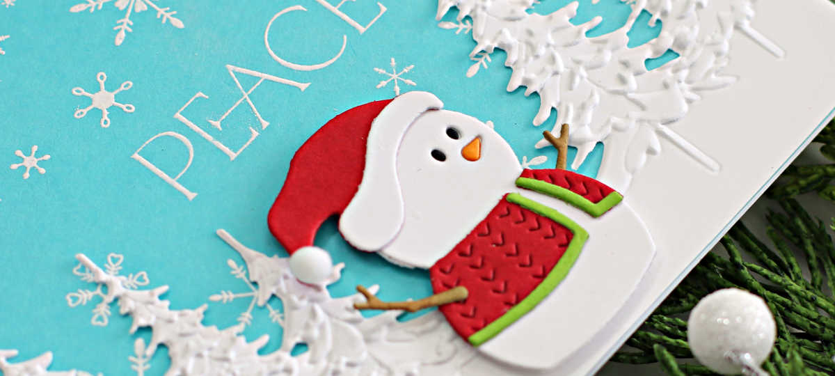 Village Snowman Die Cut Christmas cards intro