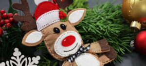 Felt Reindeer Spellbinders Felt Stitch and Create