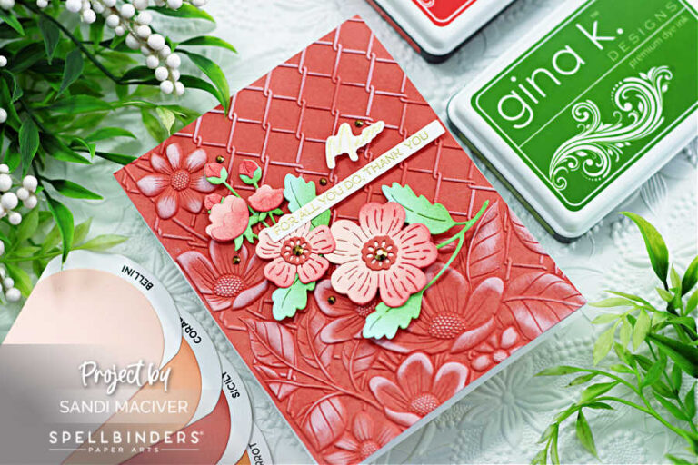 Spellbinders March 2025 3D Embossing Folder Card - Sandi MacIver - Card ...