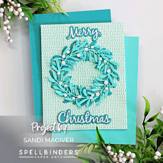 Spellbinders Easy Fall and Christmas Wreath Cards - Card #1