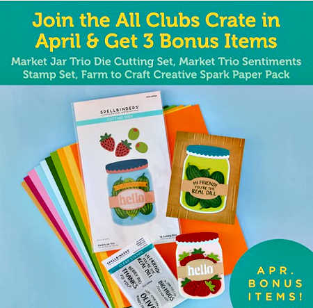 April Spellbinders Bonus Items