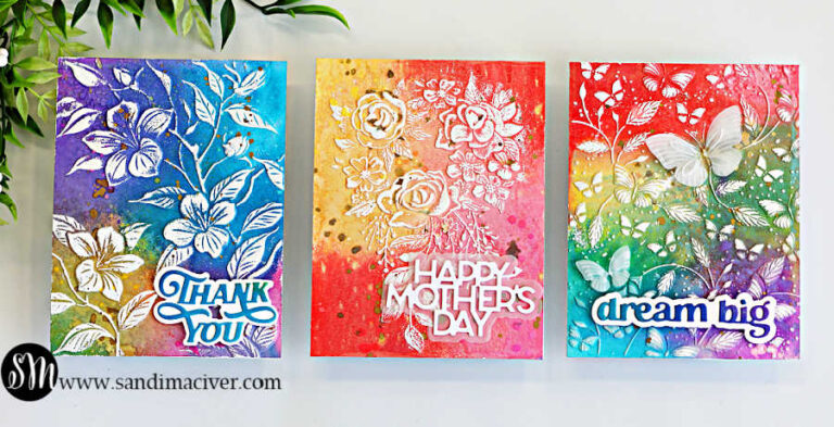 Embossing Folder Technique for Cardmaking | Distress Oxide Ink and Heat ...